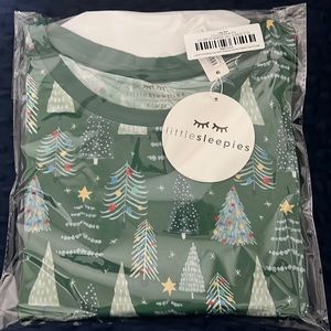 COPY - Little Sleepies Men’s Green Twinkling Trees Pajama Top and Bottoms size …